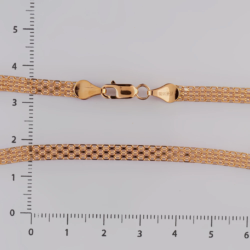 Браслет из красного золота 585 пробы