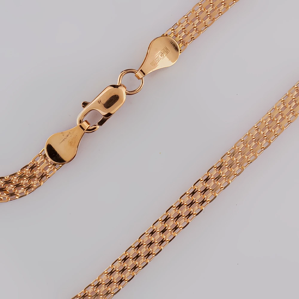 Браслет из красного золота 585 пробы