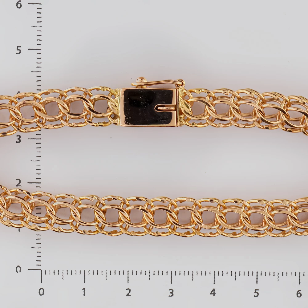 Браслет из красного золота 585 пробы