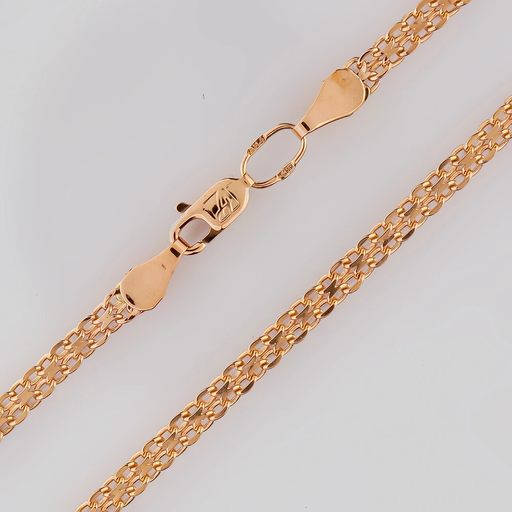 Браслет из красного золота 585 пробы