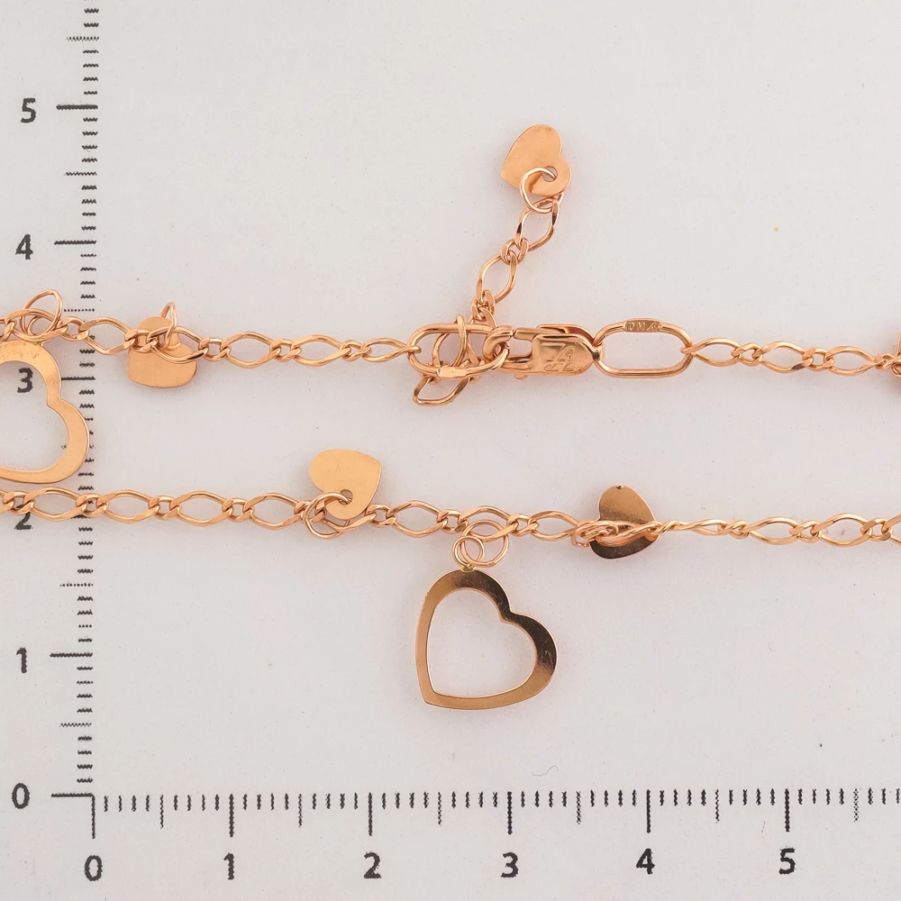 Браслет из красного золота 585 пробы