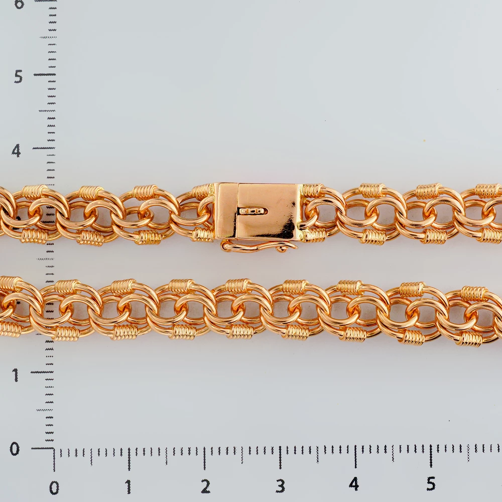 Браслет из красного золота 585 пробы