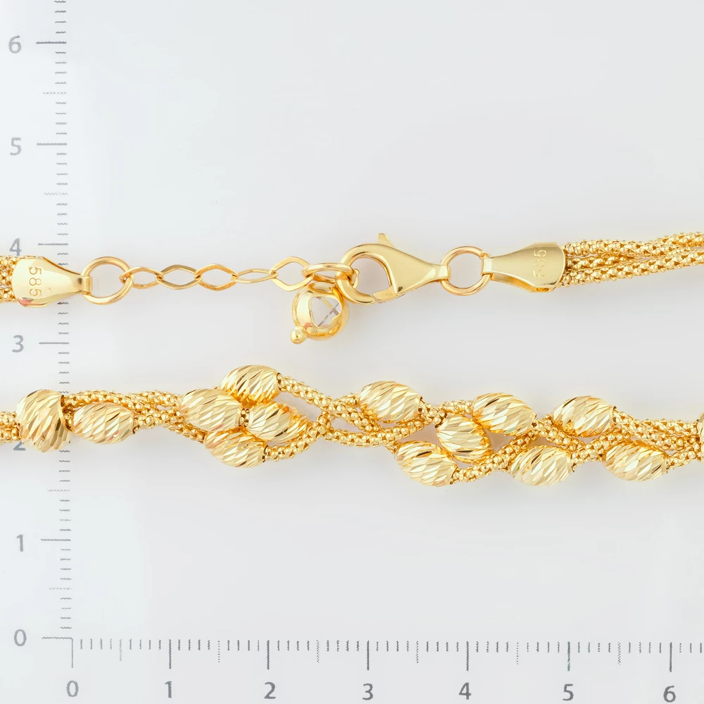 Браслет из желтого золота 585 пробы