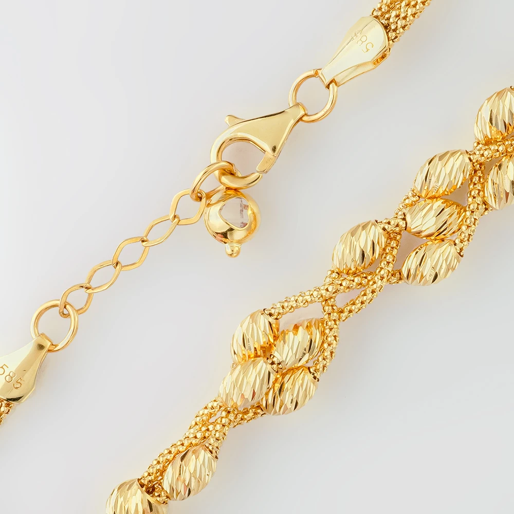 Браслет из желтого золота 585 пробы