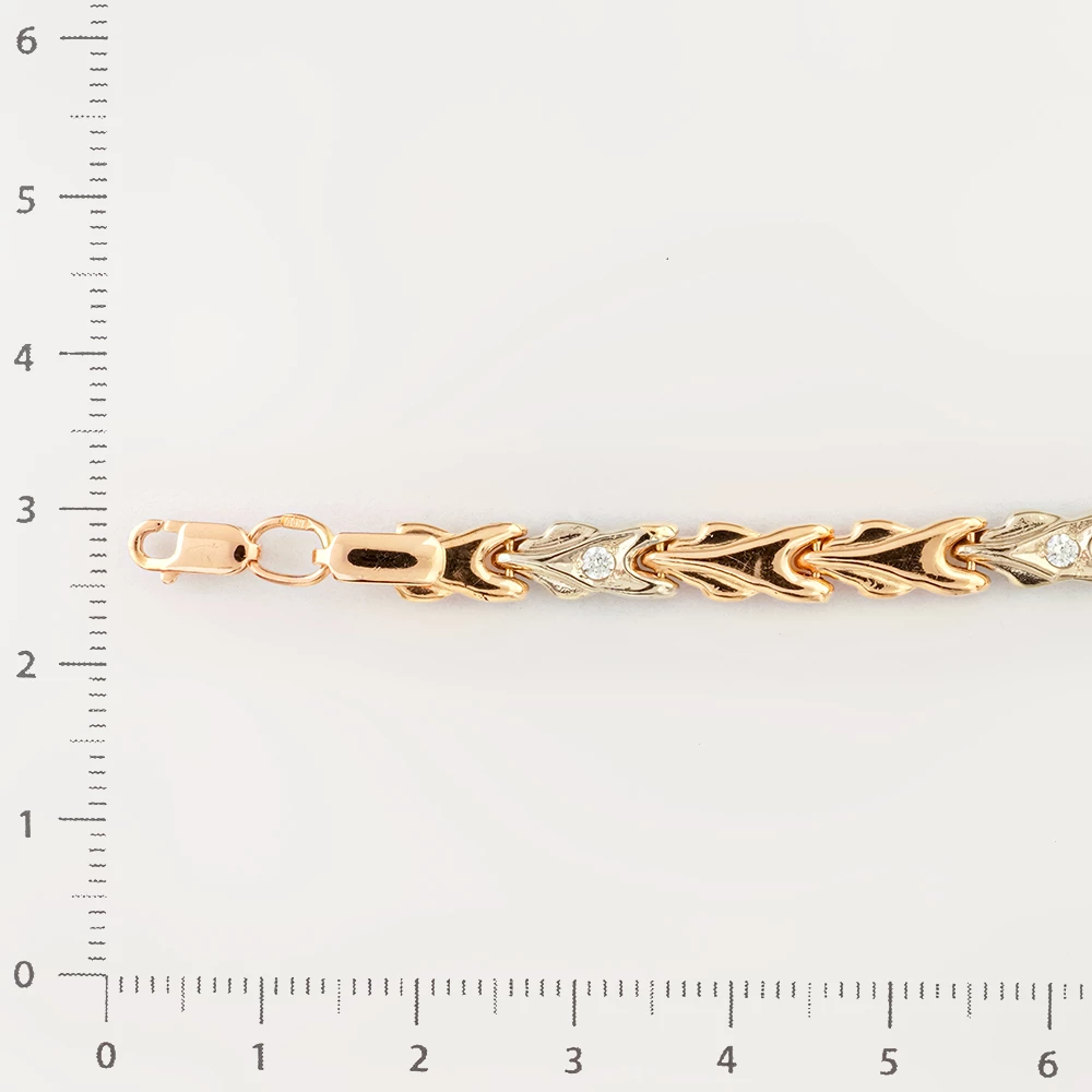 Браслет из красного золота 585 пробы