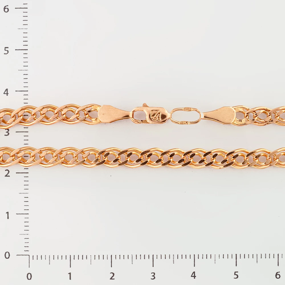 Браслет из красного золота 585 пробы