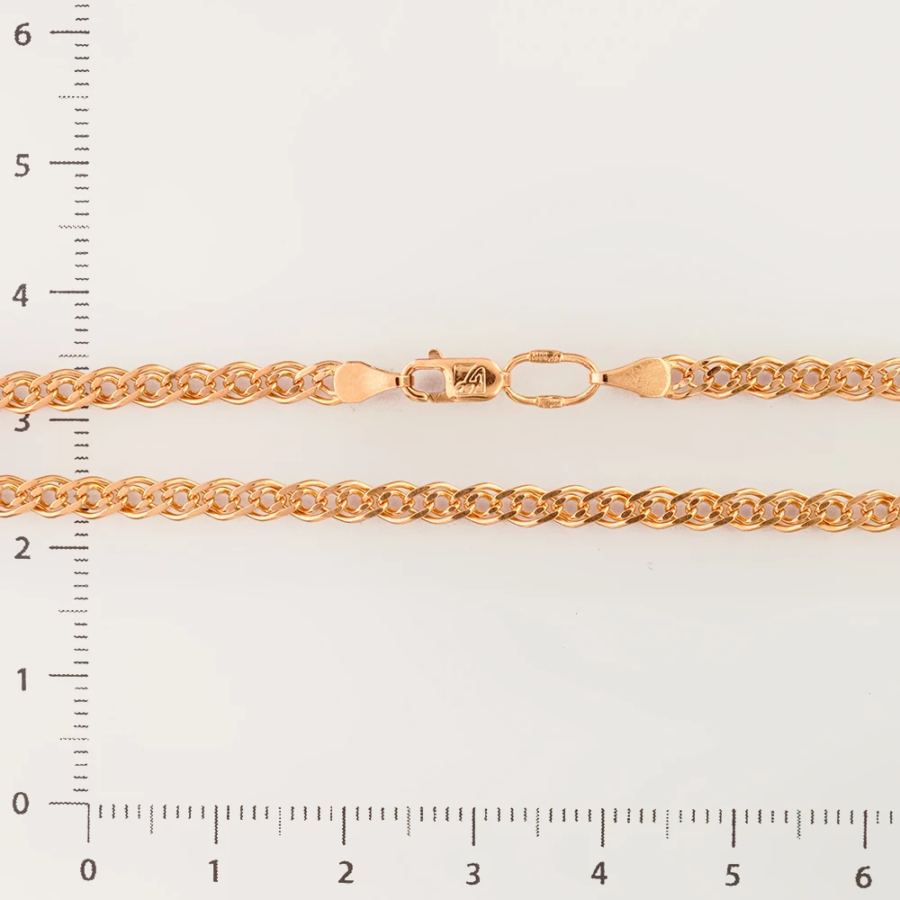 Браслет из красного золота 585 пробы