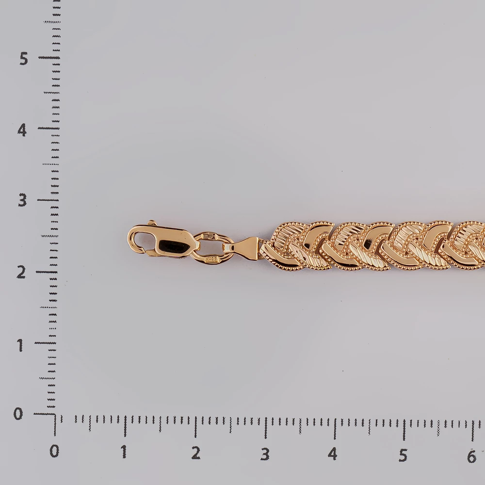 Браслет из красного золота 585 пробы