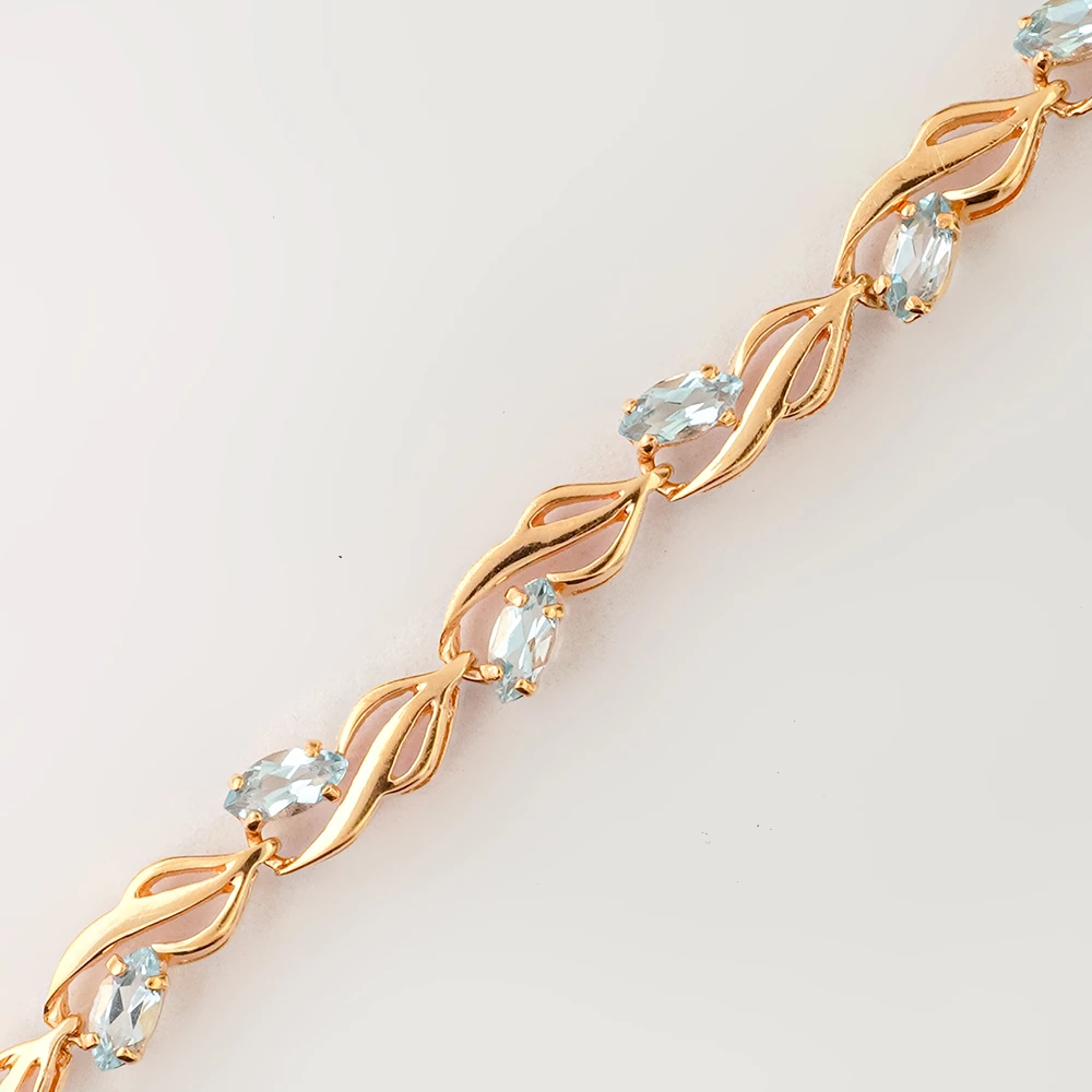 Браслет с топазом из красного золота 585 пробы