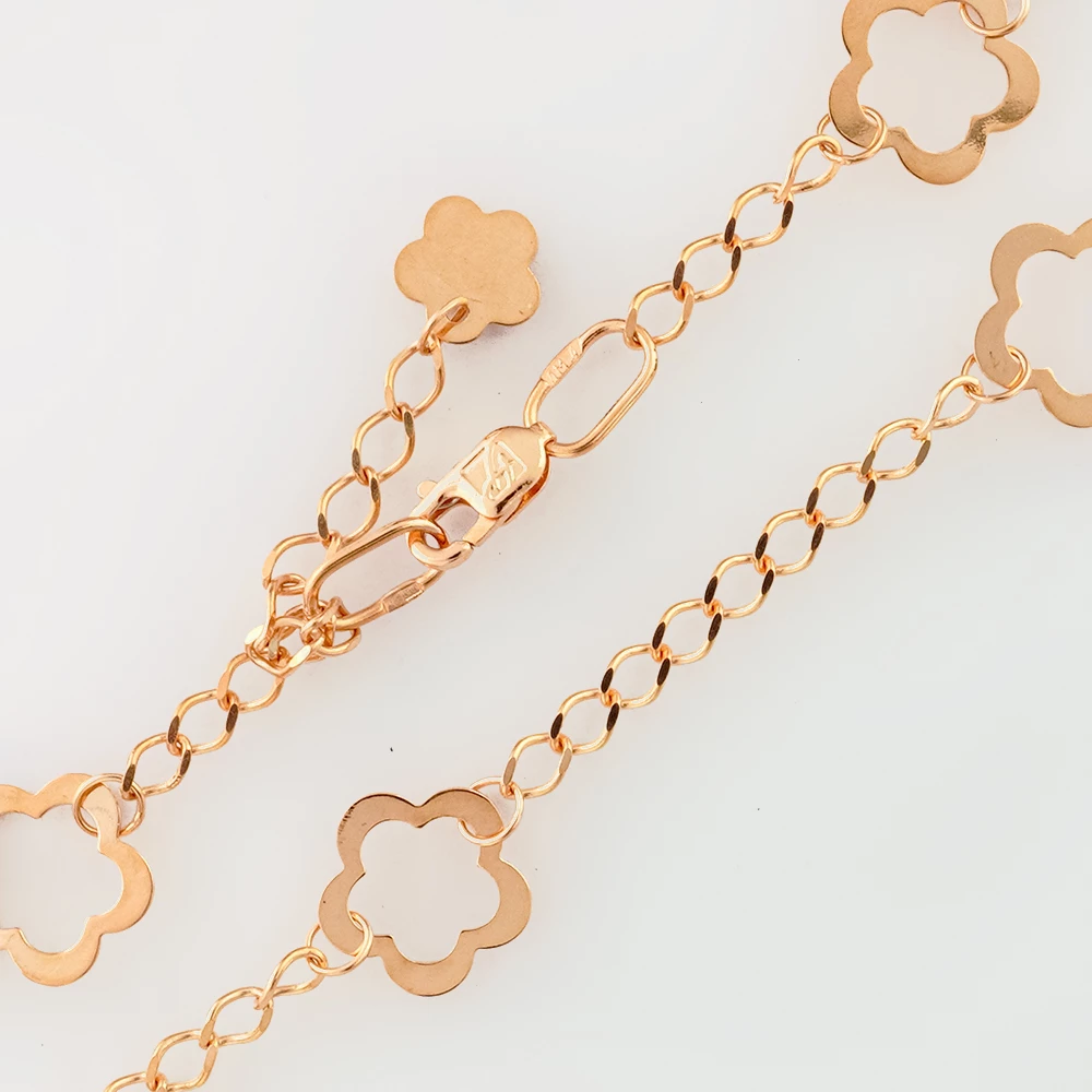 Браслет из красного золота 585 пробы