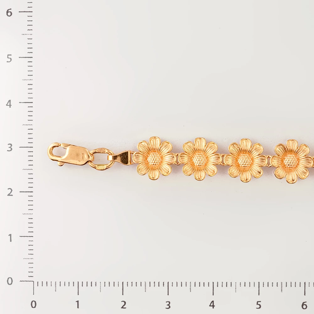 Браслет из красного золота 585 пробы