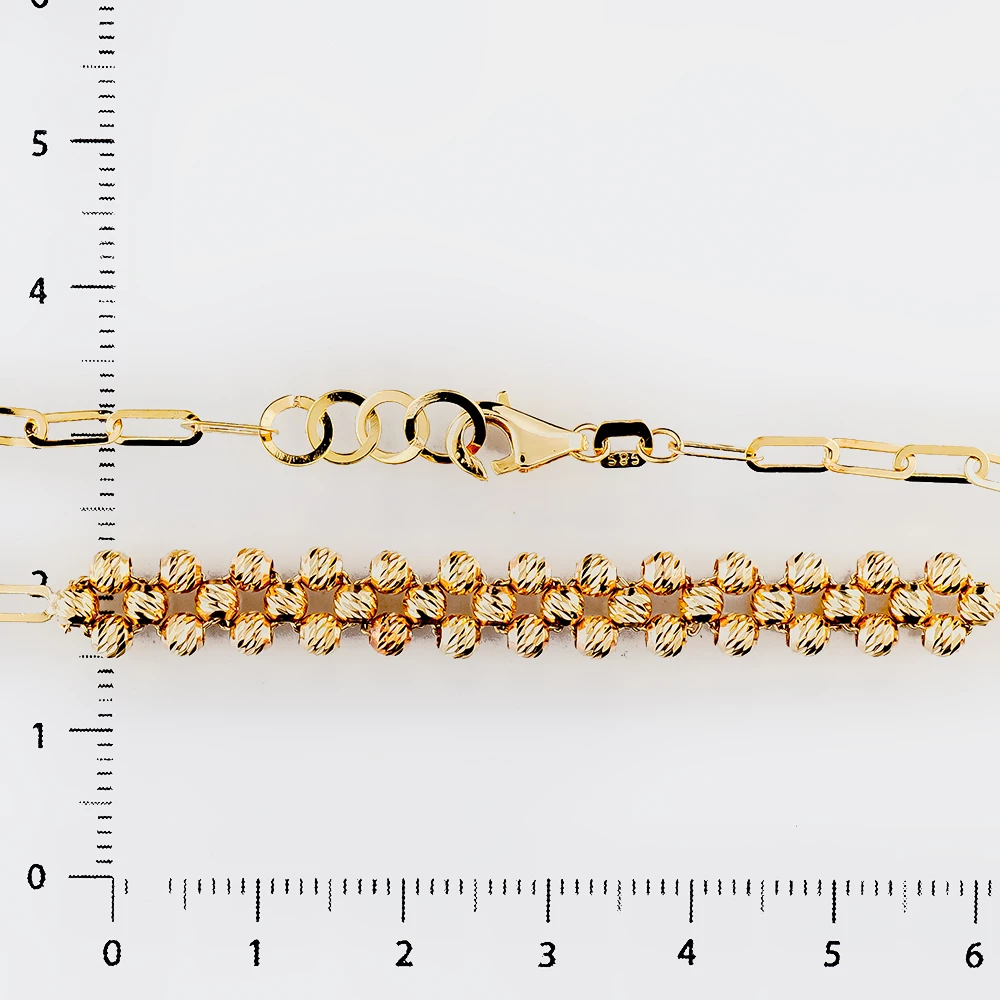 Браслет из желтого золота 585 пробы