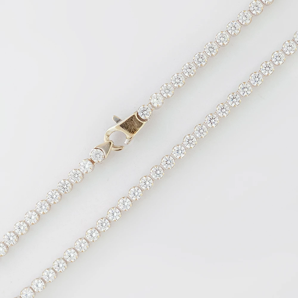 Браслет с фианитом из белого золота 585 пробы