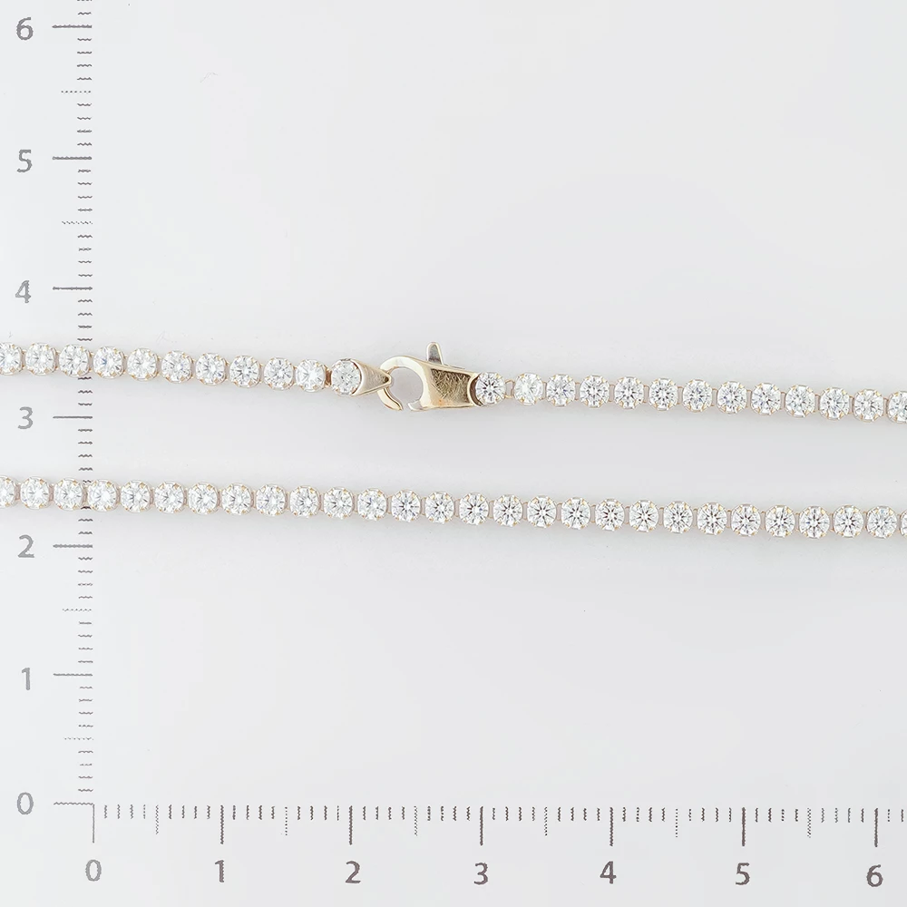 Браслет с фианитом из белого золота 585 пробы