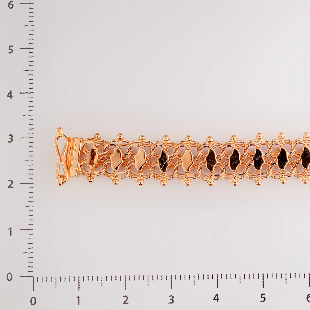 Браслет из красного золота 585 пробы