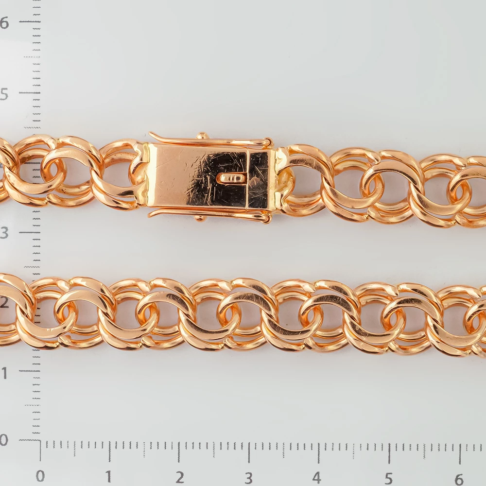 Браслет из красного золота 585 пробы