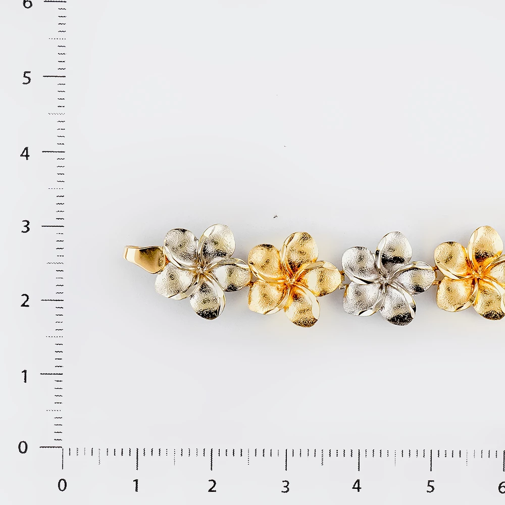 Браслет с фианитом из желтого золота 585 пробы