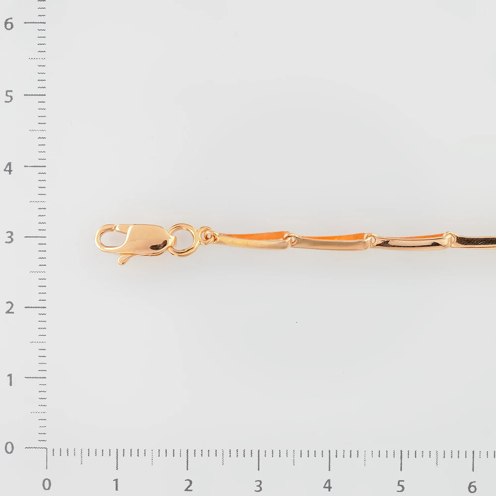 Браслет с ситаллом из красного золота 585 пробы