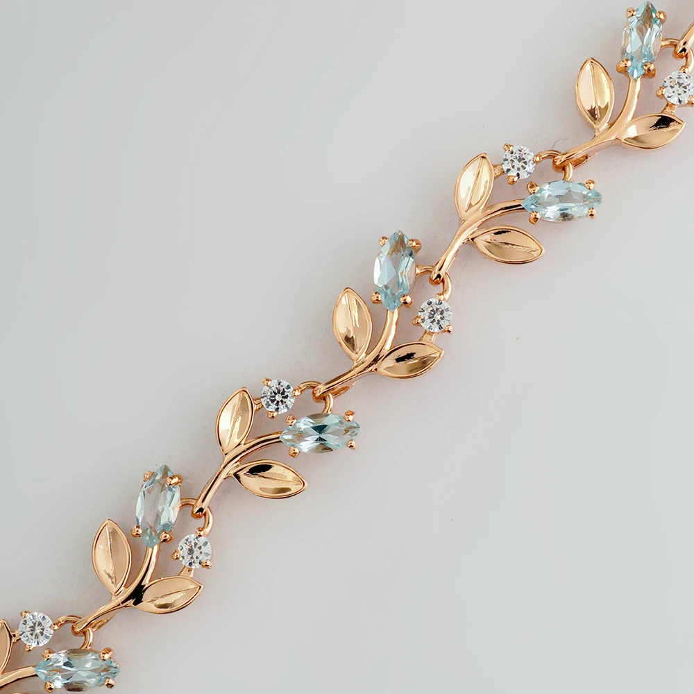 Браслет с топазом из красного золота 585 пробы