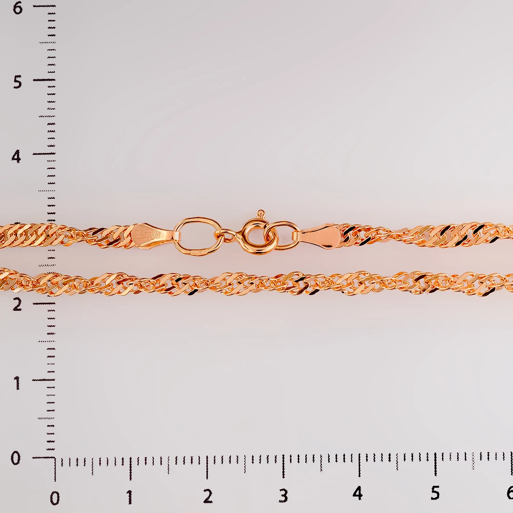 Браслет из красного золота 585 пробы