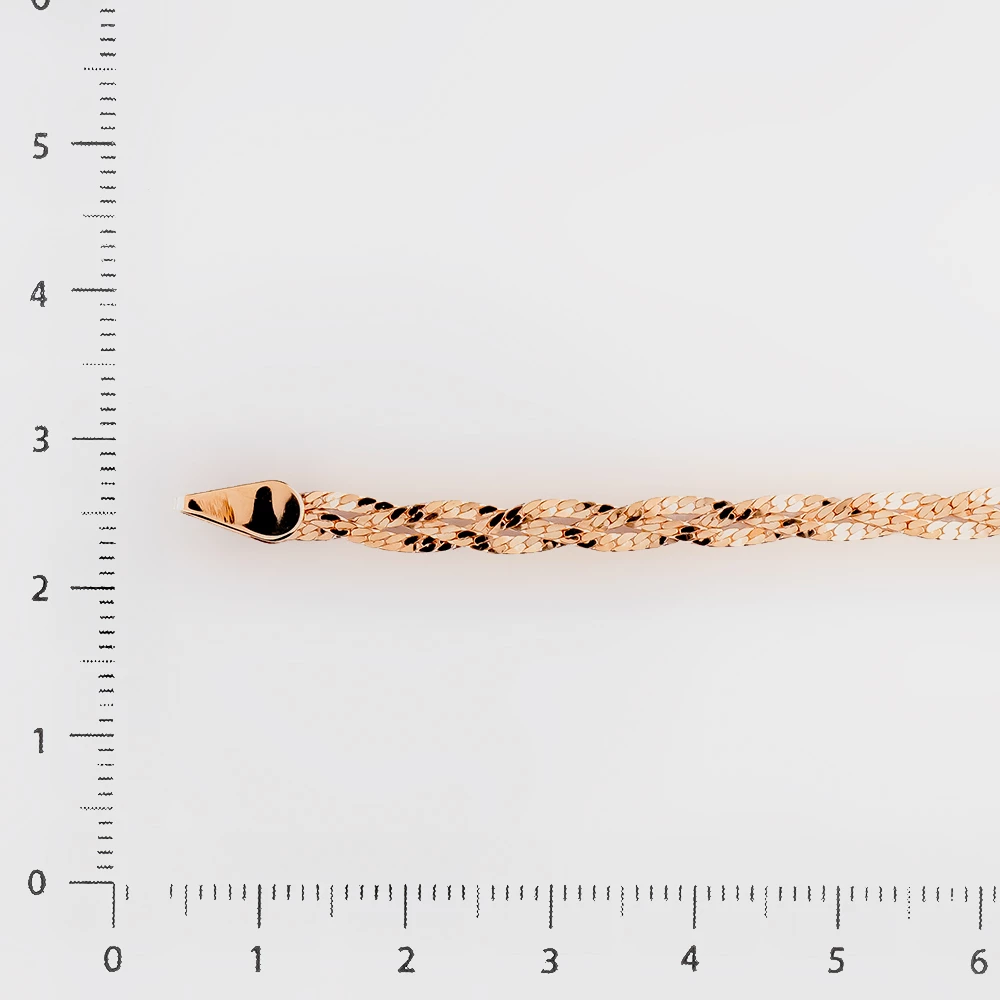 Браслет из красного золота 585 пробы