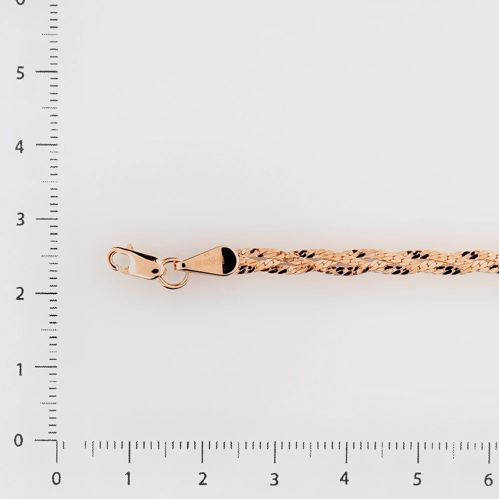 Браслет из красного золота 585 пробы