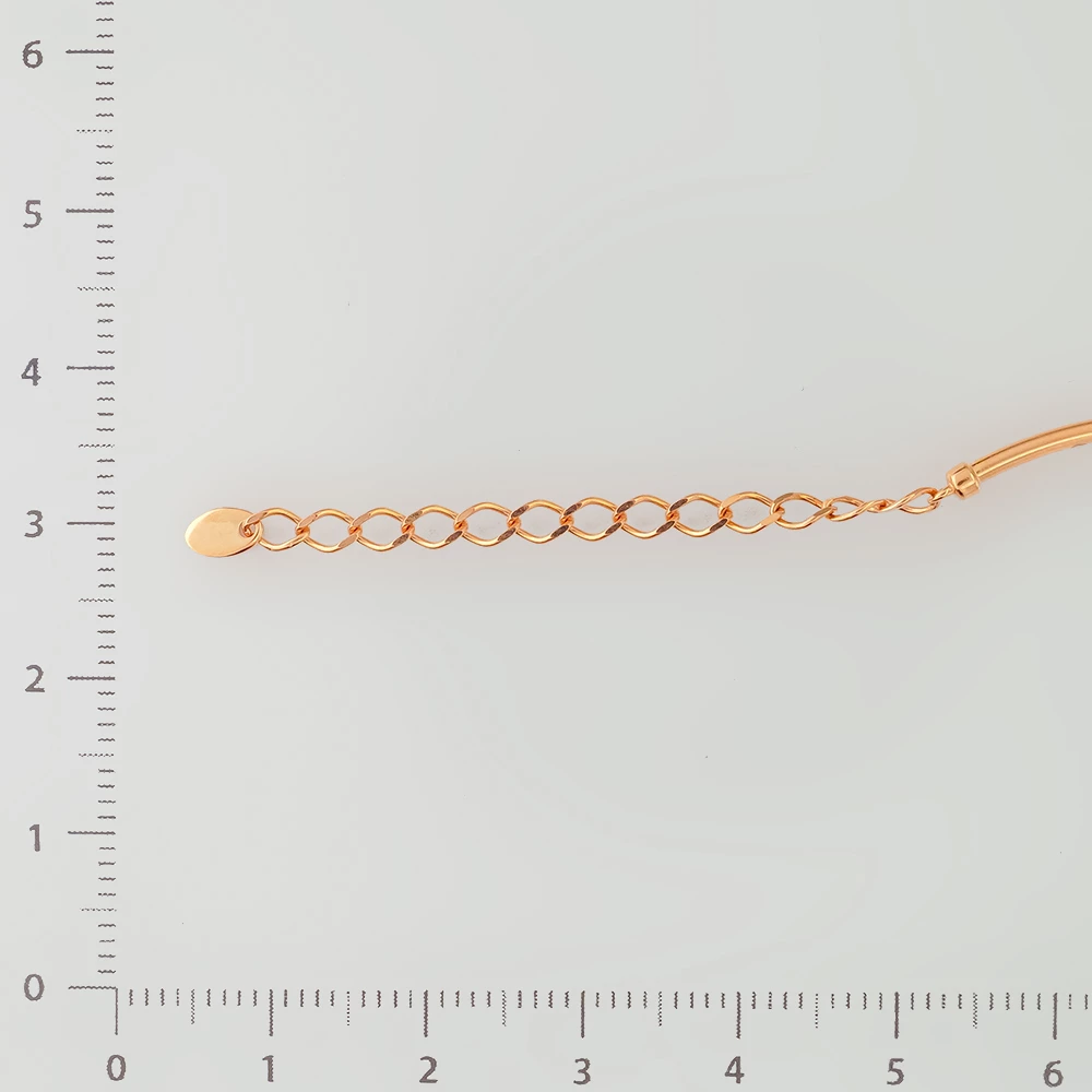 Браслет с сапфиром синтетическим из красного золота 585 пробы