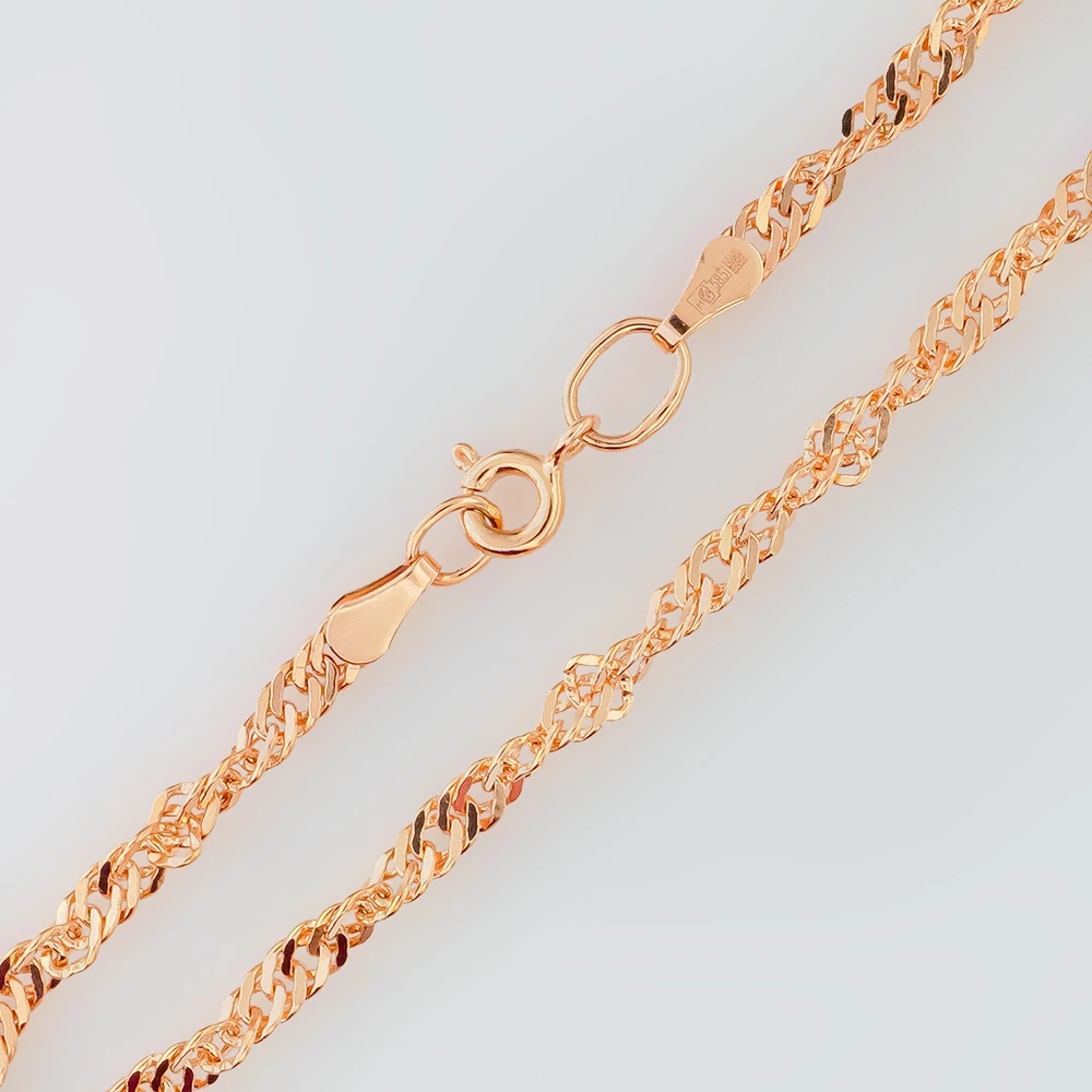 Браслет из красного золота 585 пробы