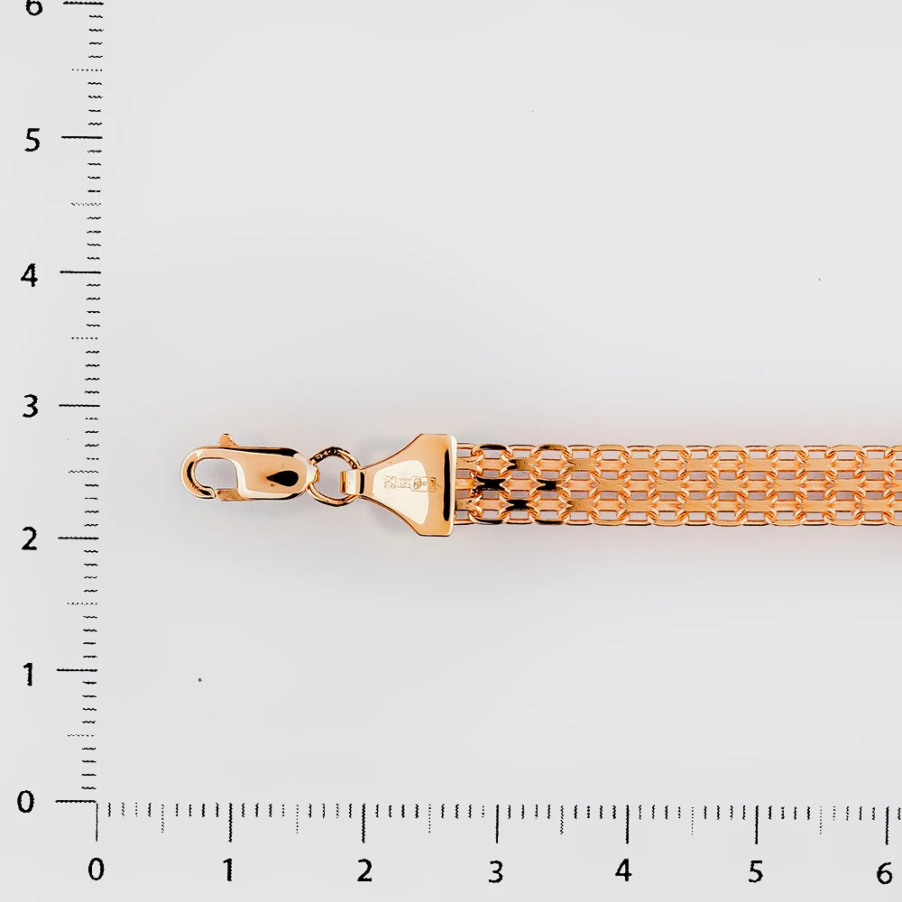 Браслет из красного золота 585 пробы