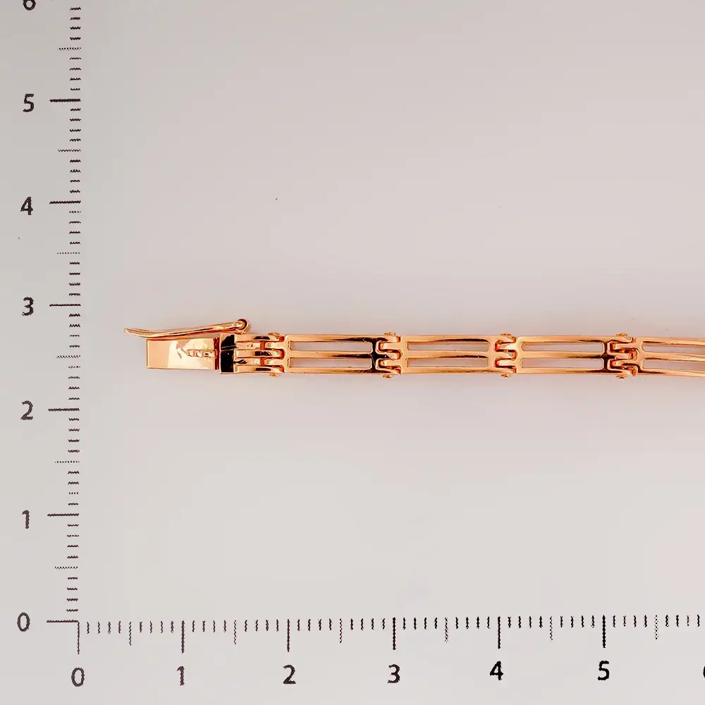 Браслет с бриллиантом из красного золота 585 пробы