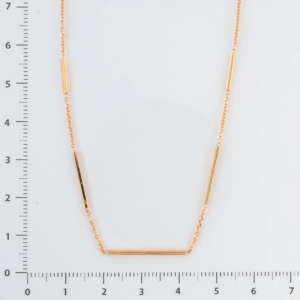 Колье с фианитом из красного золота 585 пробы