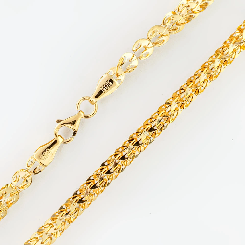 Колье из желтого золота 585 пробы