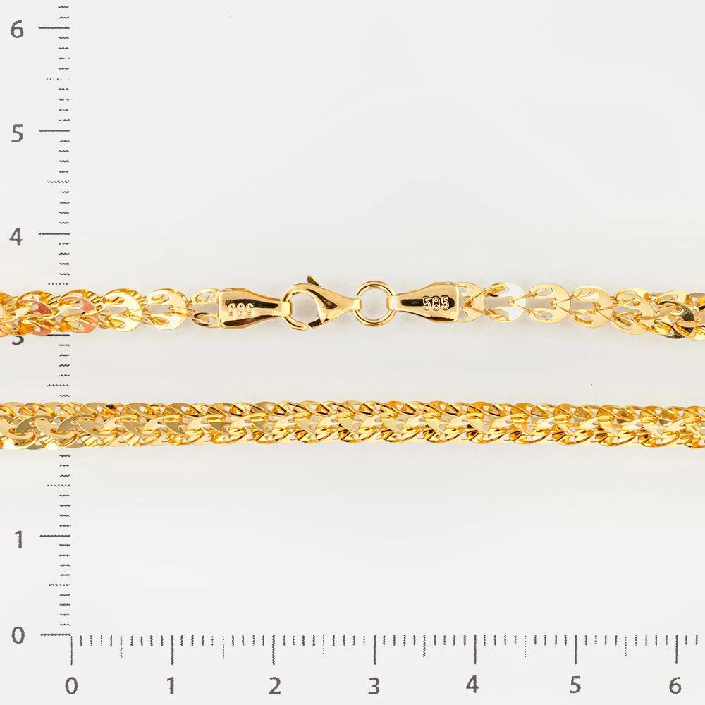 Колье из желтого золота 585 пробы