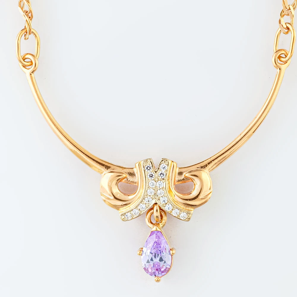 Колье с ситаллом из красного золота 585 пробы