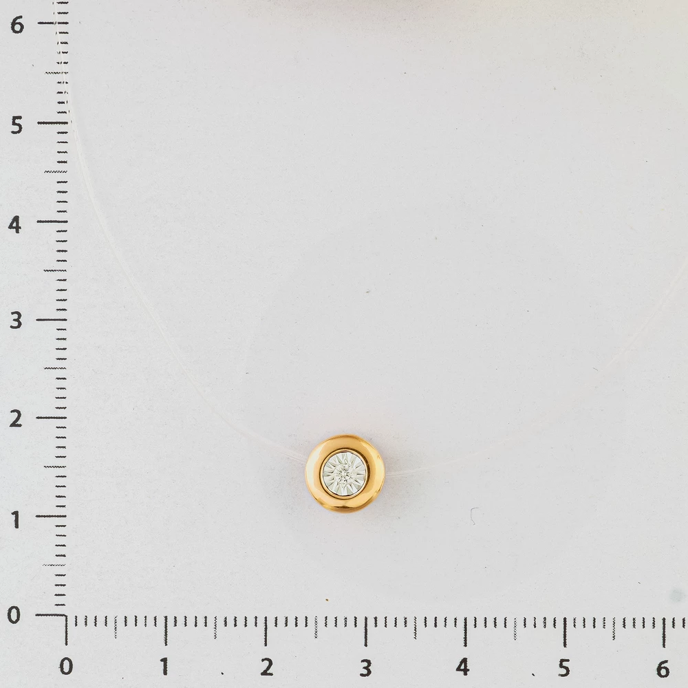 Колье с бриллиантом из красного золота 585 пробы