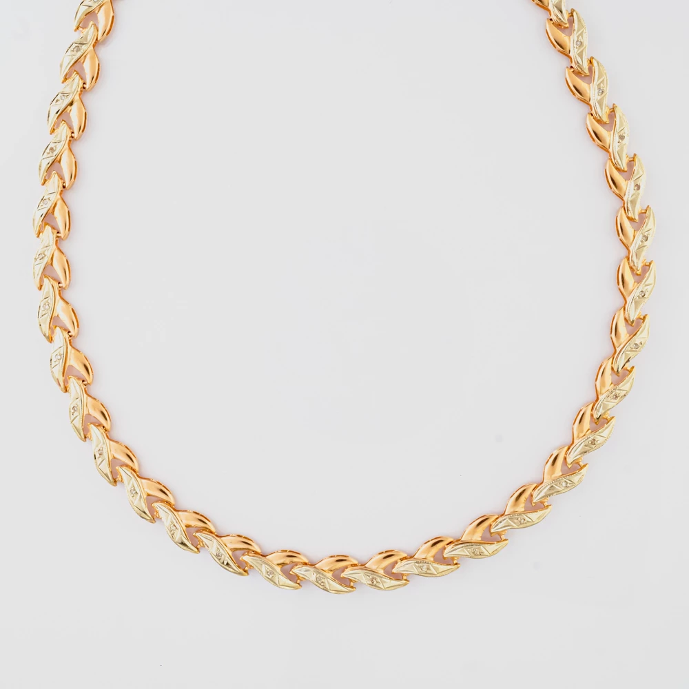 Колье с бриллиантом из красного золота 585 пробы