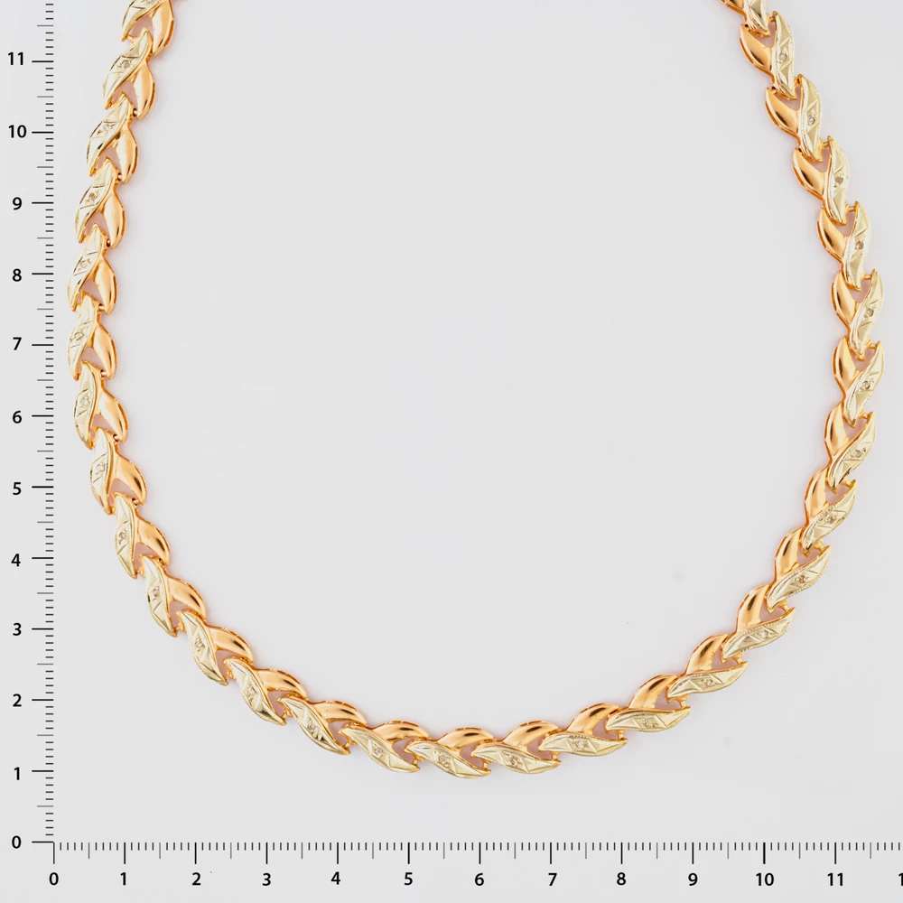 Колье с бриллиантом из красного золота 585 пробы