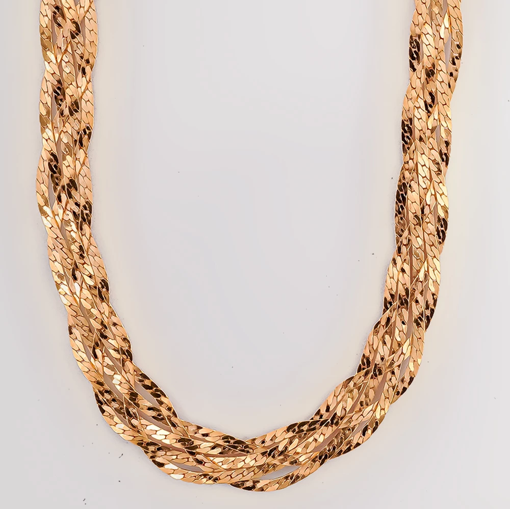 Колье из красного золота 585 пробы