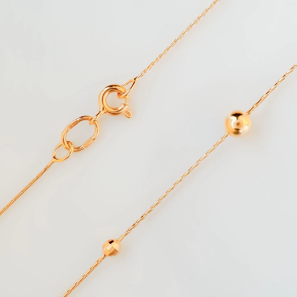 Колье из красного золота 585 пробы