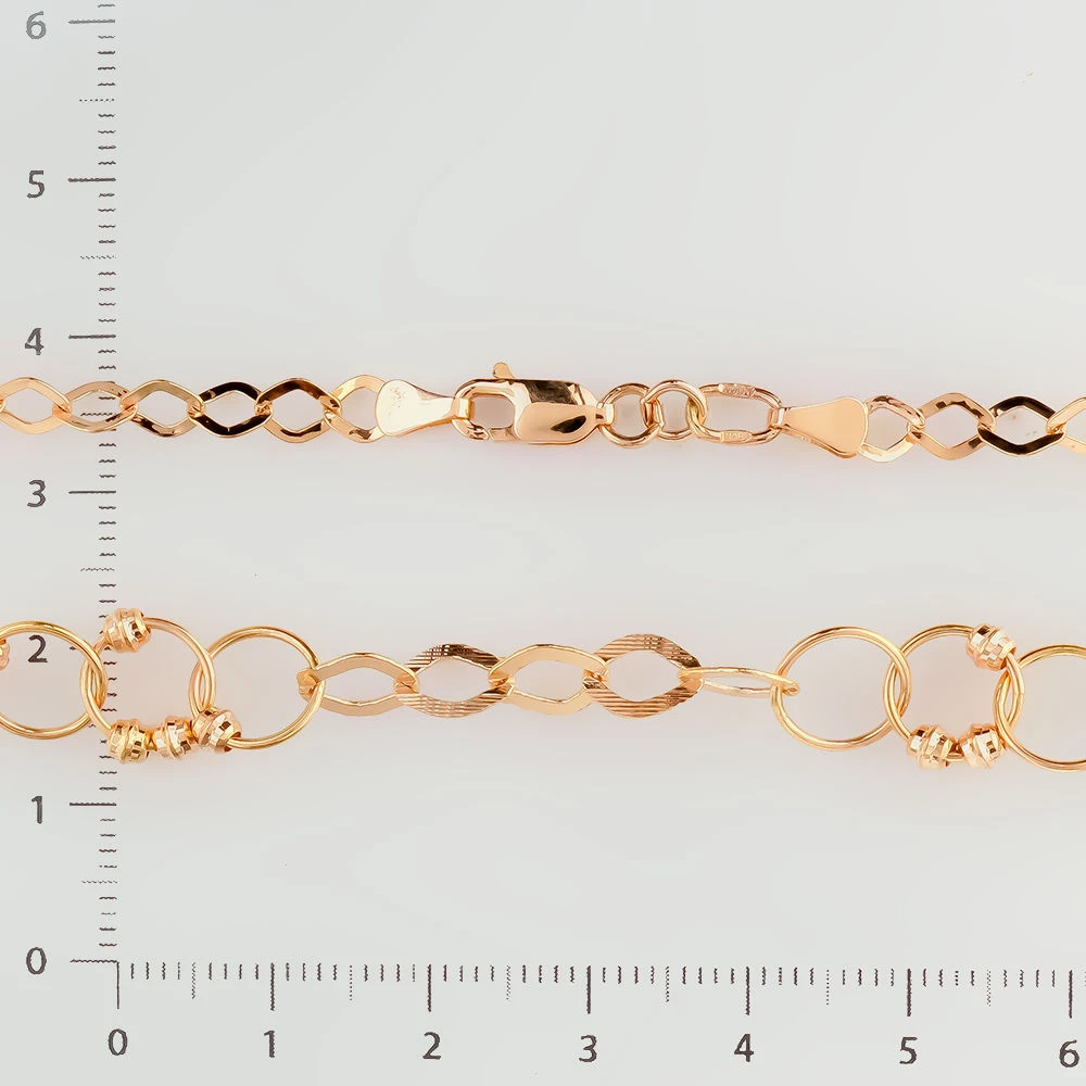 Колье из красного золота 585 пробы