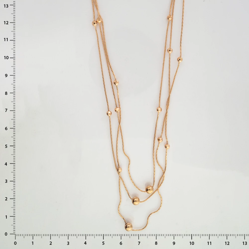 Колье из красного золота 585 пробы