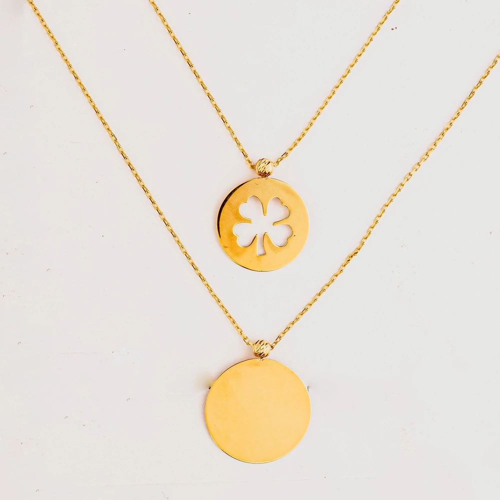 Колье из желтого золота 585 пробы