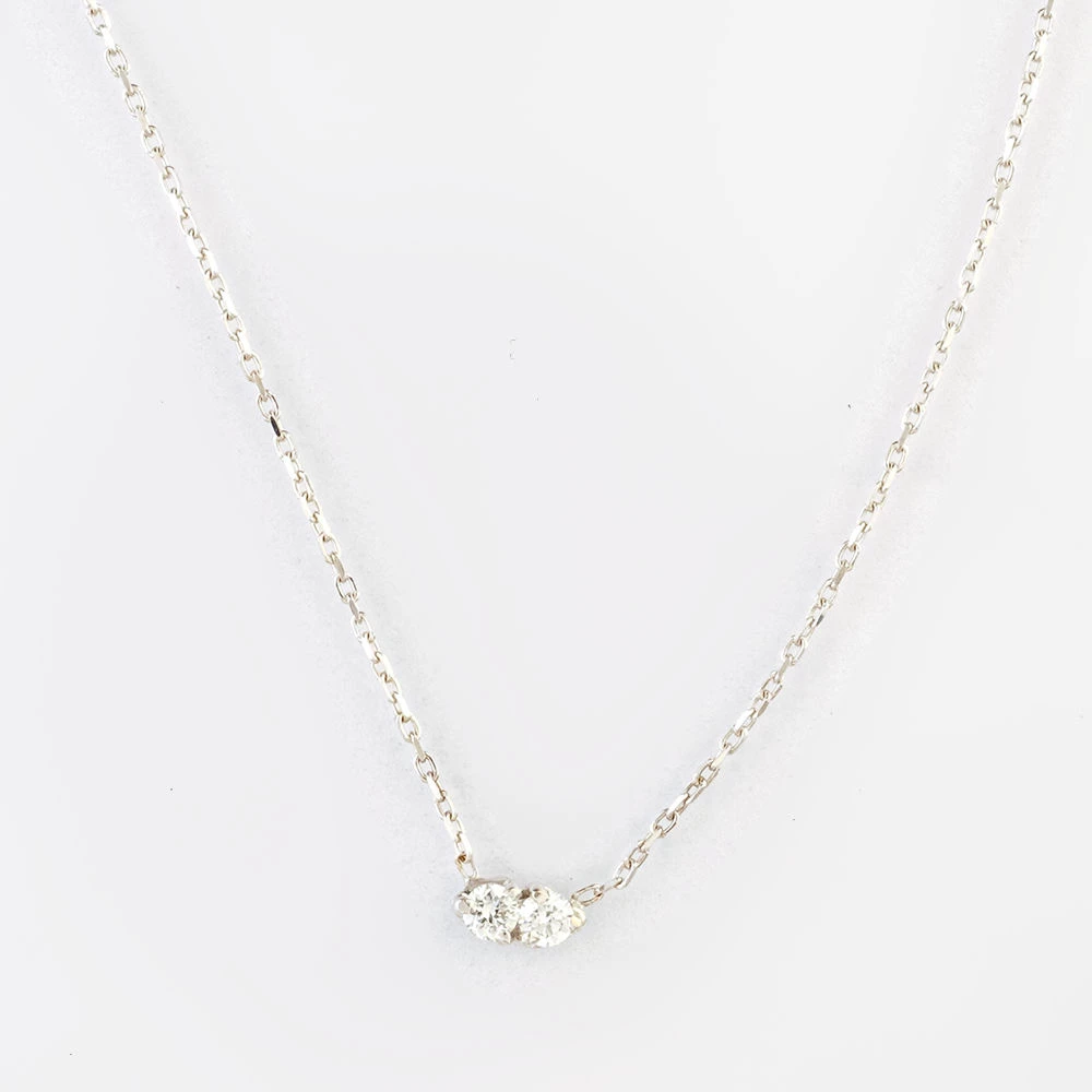 Колье с бриллиантом из белого золота 585 пробы