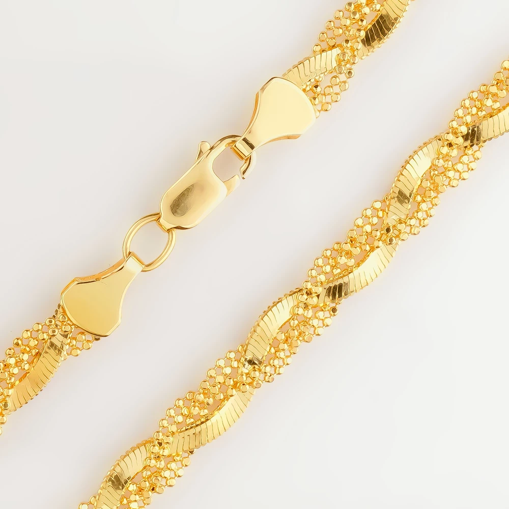 Колье из желтого золота 585 пробы