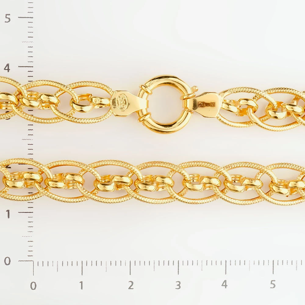 Колье из желтого золота 585 пробы