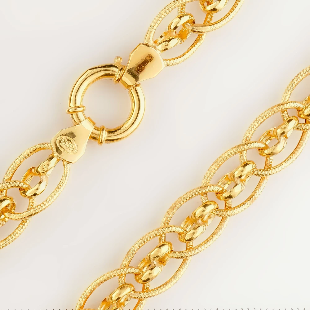 Колье из желтого золота 585 пробы