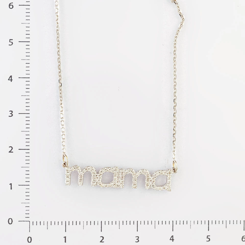 Колье с бриллиантом из белого золота 585 пробы