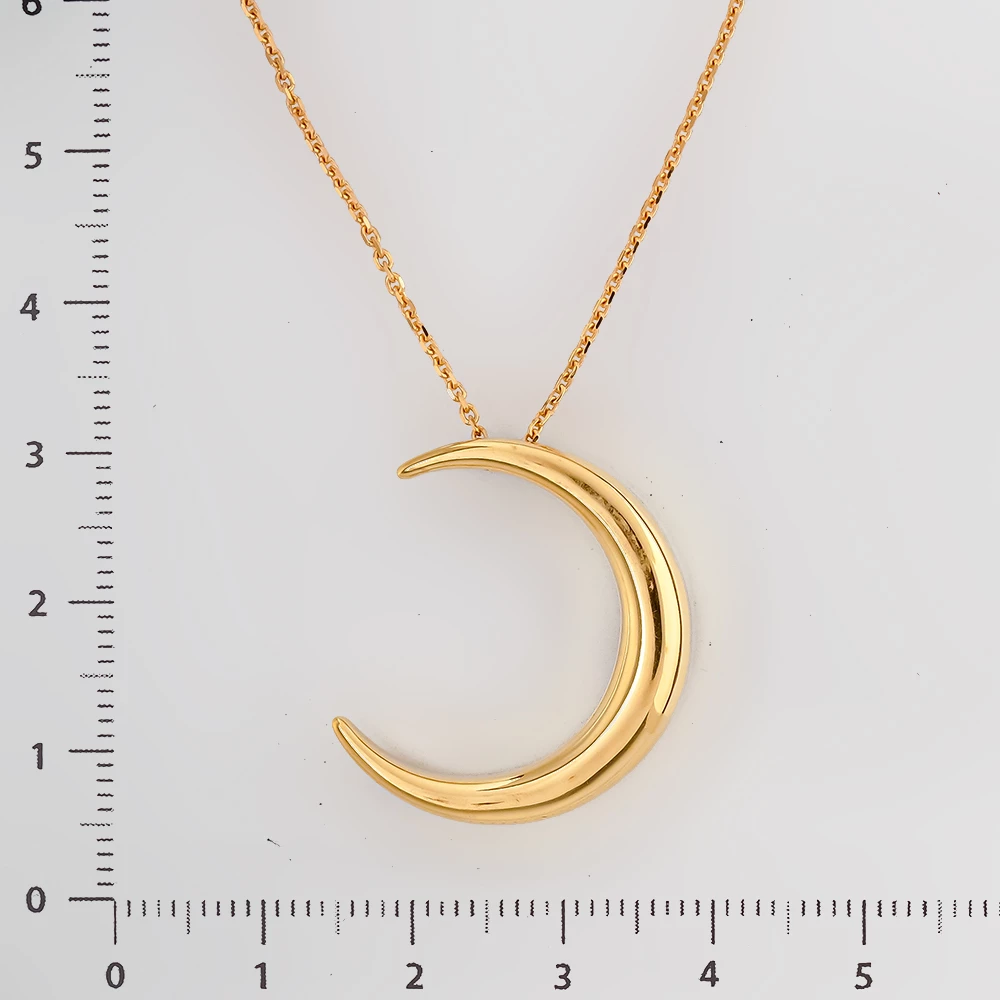 Колье с фианитом из красного золота 585 пробы