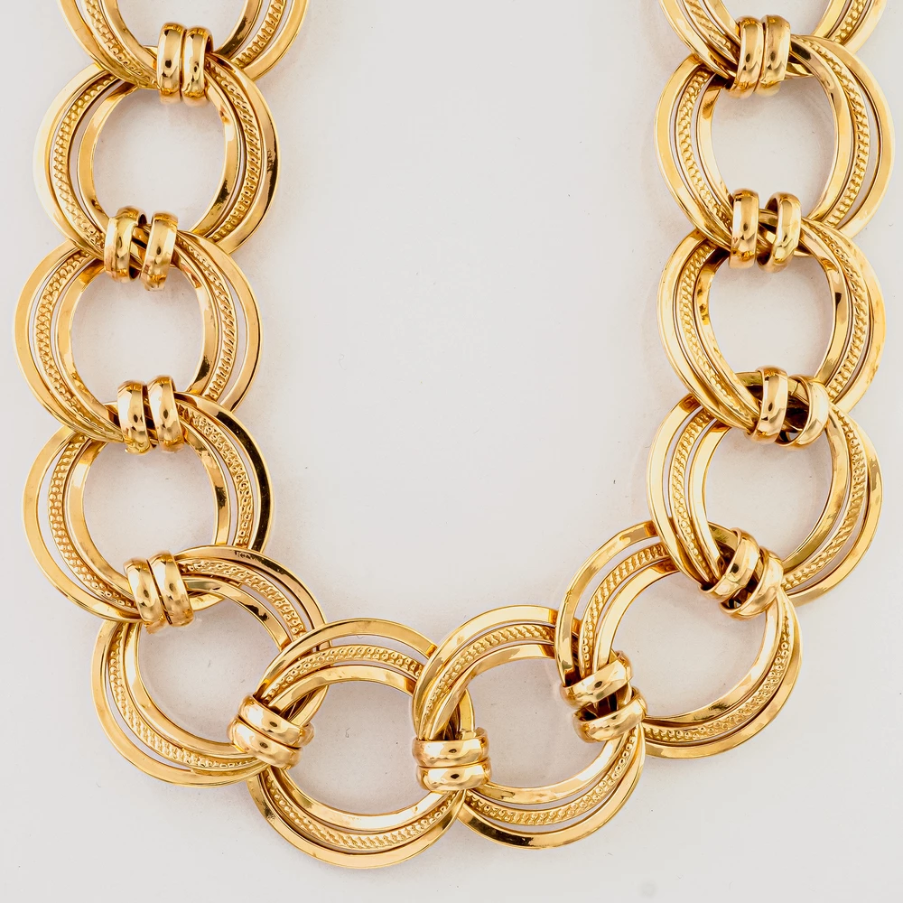 Колье из желтого золота 585 пробы