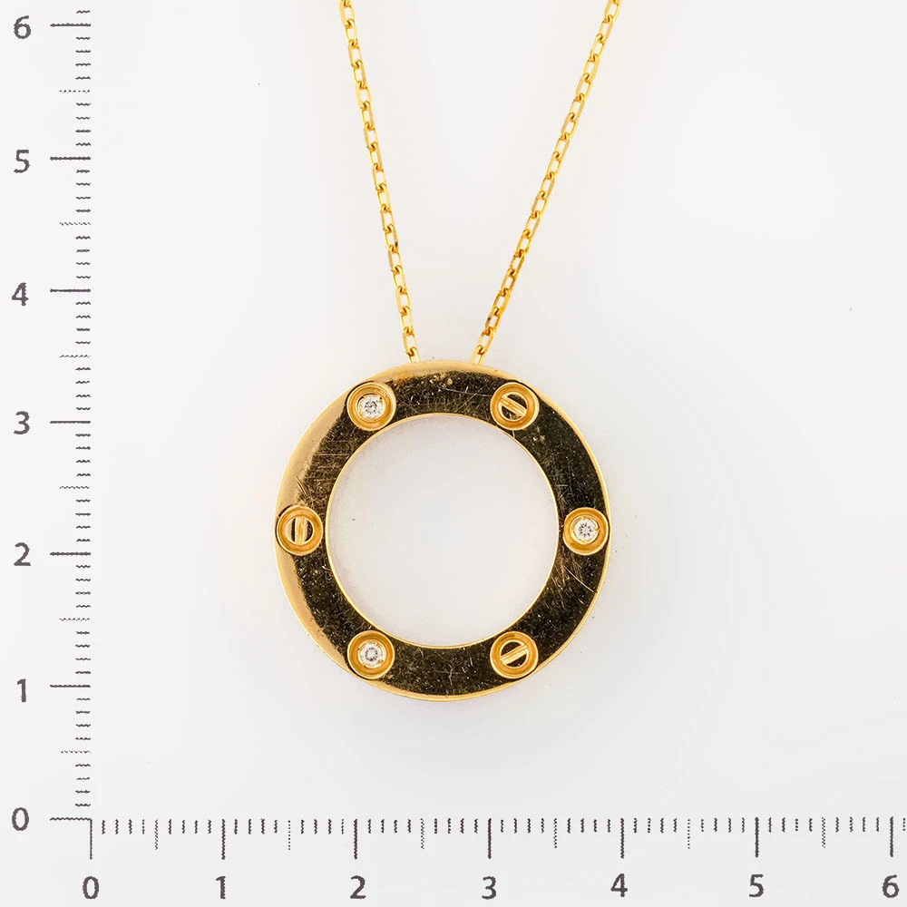 Колье с бриллиантом из желтого золота 585 пробы